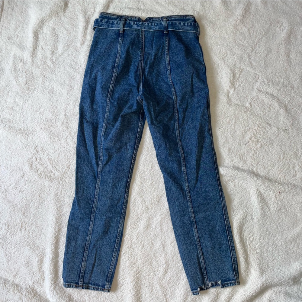 Abercrombie & Fitch A&F Mom Jean Paperbag Waist with Tie Belt - Picture 3 of 5